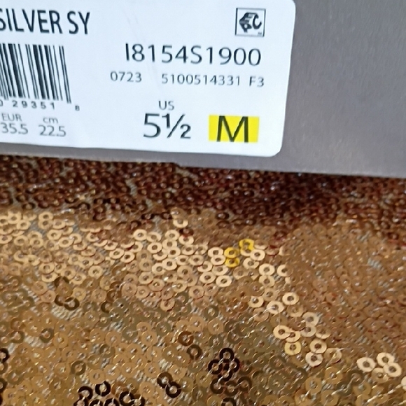 Franco Sarto Metallic Silver Strappy Kitten Heels - Picture 7 of 7